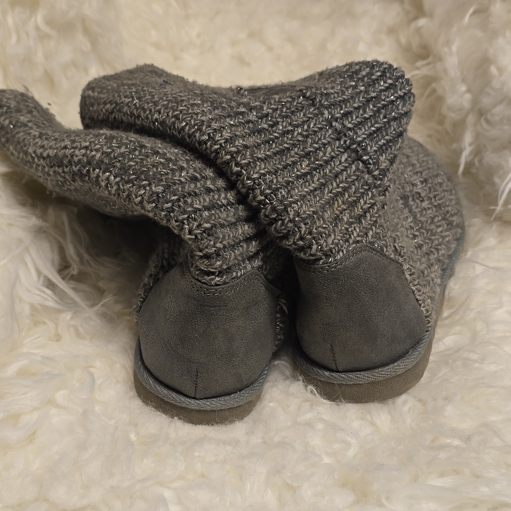 Sonoma Life + Style Brand Grey Boots Girls Size 3 kids - Picture 5 of 8